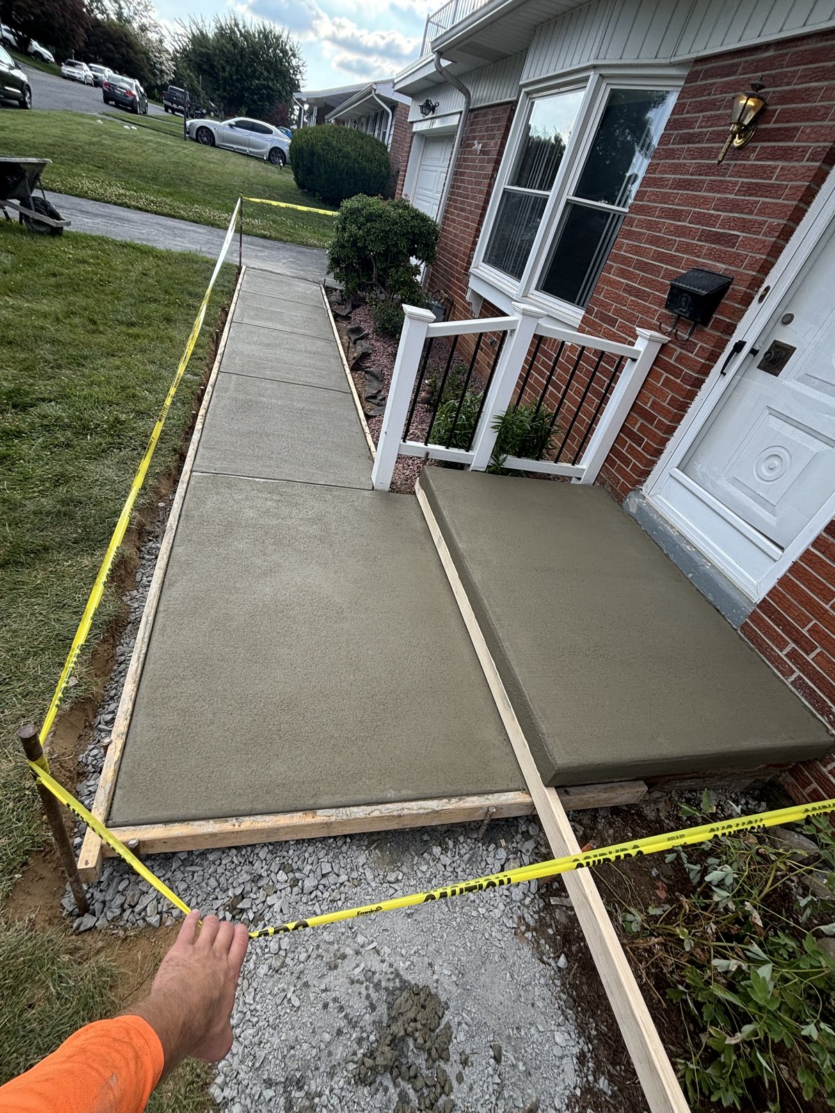 Front entry pad completed by T-Bones Concrete