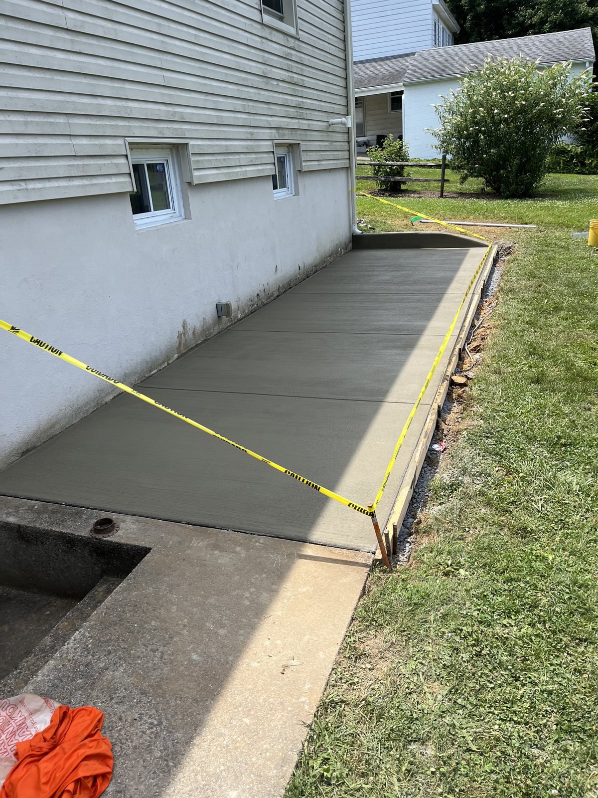Walkway preparation completed by T-Bones Concrete